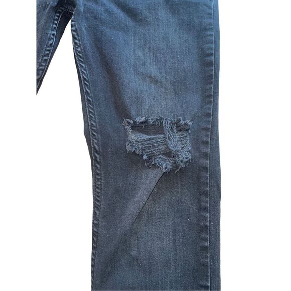 Free People Faded Black Distressed Skinny Jean - Picture 8 of 15